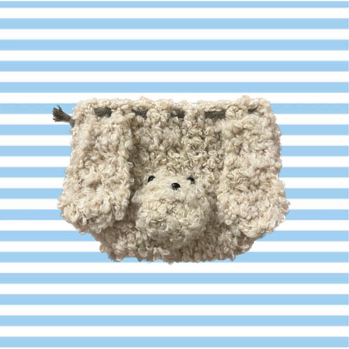 ふわふわトイプードルの巾着袋・ポーチ【受注生産】 巾着袋 Popotto