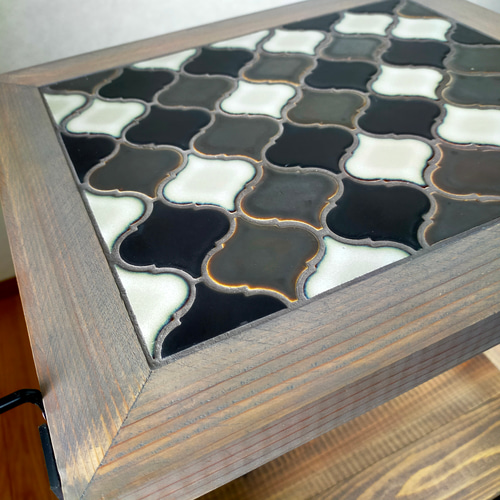 新作】ランタンタイルのキッチンワゴン【handmade】タイル