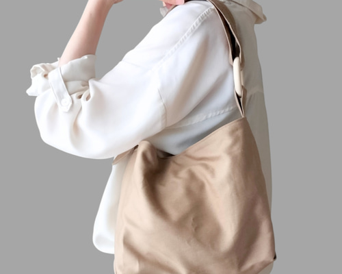 BYBONG ベージュ ショルダーバッグ 小さめサイズ》【モカベージュ】長財布も入るショルダーバッグ | 2way