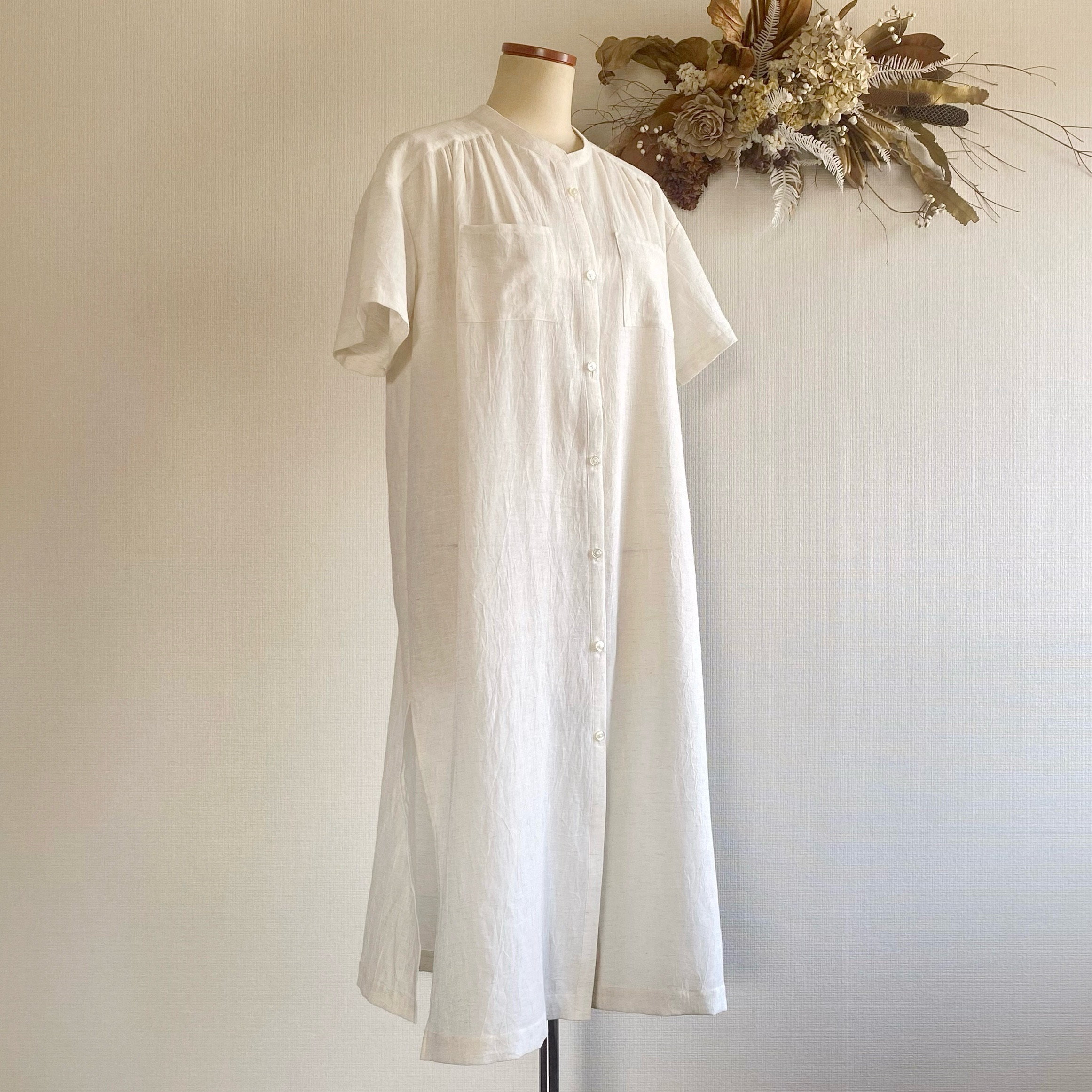 国産遠州リネン さらっと羽織れる薄手のロングシャツ
