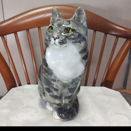 英国☆ウィンスタンレイ ケンジントンキャット☆茶トラハチワレ子猫☆サイズB ウィンスタンレイキャット ケンジントンキャット キジ白猫 陶器