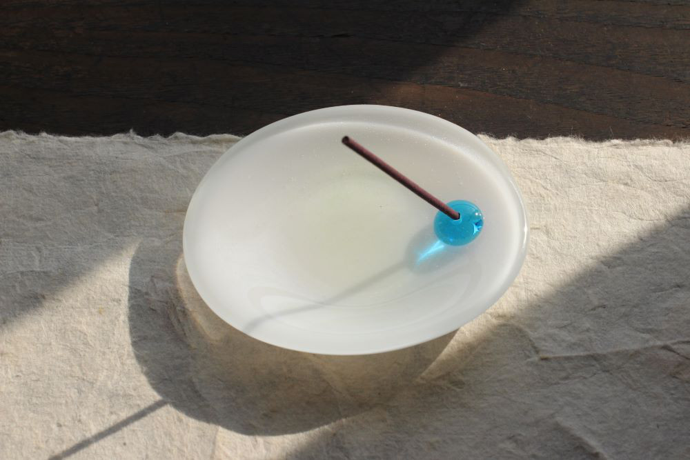 【新作】 お香皿 若草＋ブルー