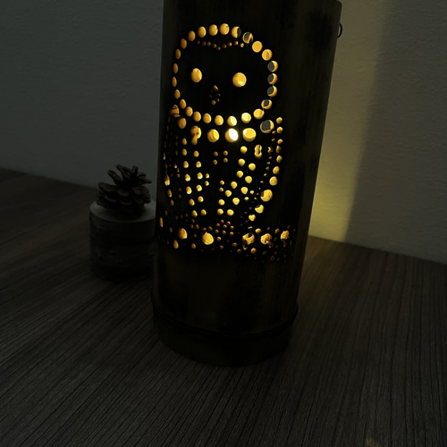 フクロウ 梟 竹 灯籠 間接照明 スタンドライト・テーブルランプ