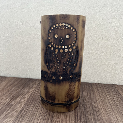 フクロウ 梟 竹 灯籠 間接照明 スタンドライト・テーブルランプ