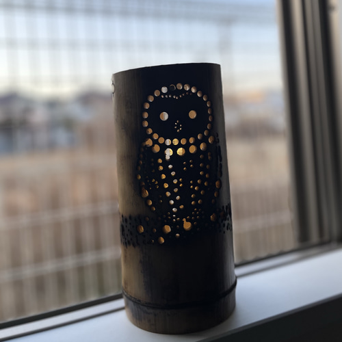 フクロウ 梟 竹 灯籠 間接照明 スタンドライト・テーブルランプ