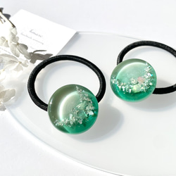 infinity ～ purple star ～／ 3㎝ 大人 レジン ヘアゴム （ポニー