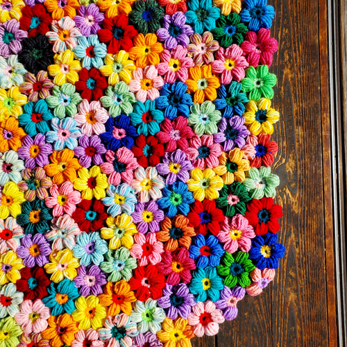 モーリーのお花＊玄関マット 約185×83cm マルチカラー その他