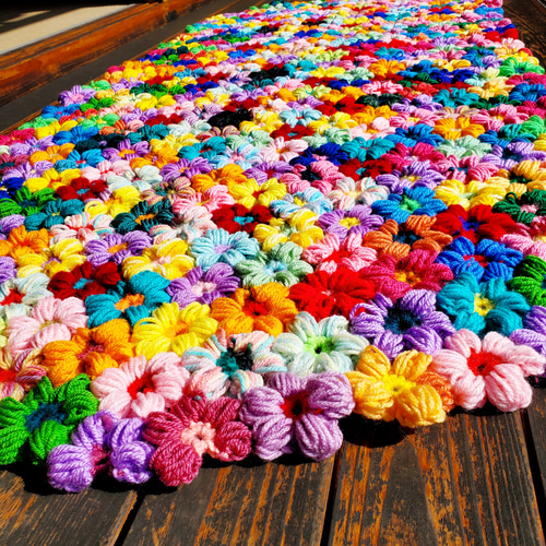 モーリーのお花＊玄関マット 約185×83cm マルチカラー その他