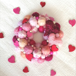 カラフルでにっこり❀毛糸玉の正月飾り〈門松・小槌・扇・謹賀新年