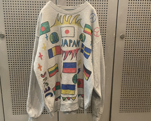 古着　sweat スウェット　トレーナー　ブリーチsweat リメイク　個性派 古着 ヴィンテージ vintage sweat スウェット トレーナー