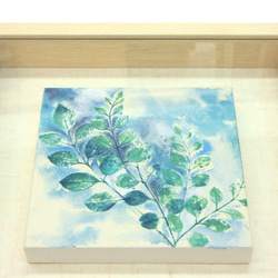 【１点もの】額装・原画『 葉の光る 』＊春から初夏のインテリアに＊ 8枚目の画像