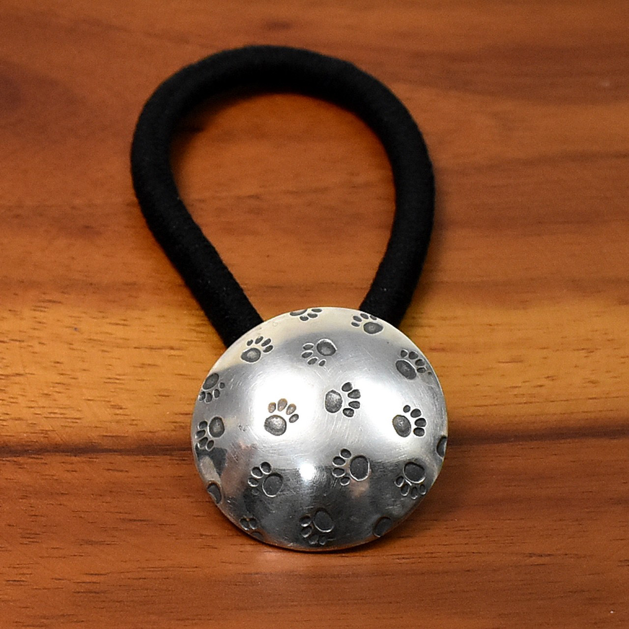 猫の足跡　シルバーヘアゴム 　No-02