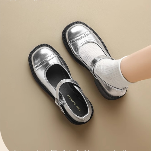 レトロメアリージェン婦人靴春2025新型JKシングルシューズにスカートの