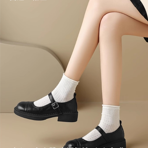 レトロメアリージェン婦人靴春2025新型JKシングルシューズにスカートの