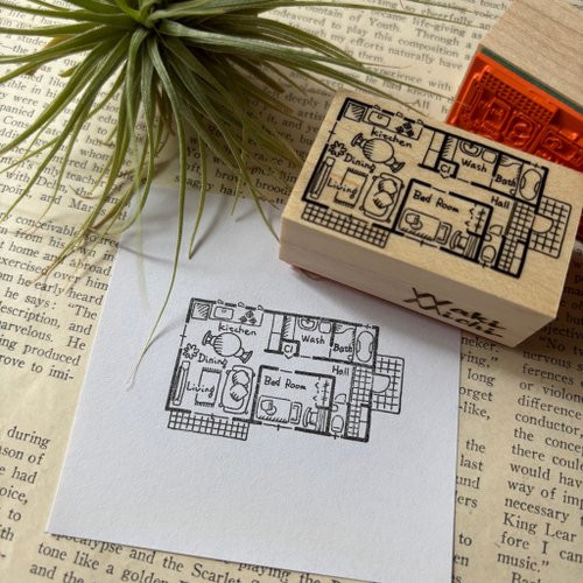 ラバースタンプ】間取りパースはんこ はんこ・スタンプ wakimichi 通販