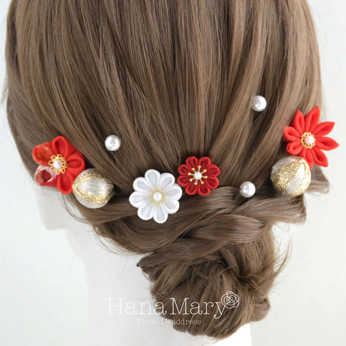 袴 卒業式髪飾り つまみ細工 成人式 髪飾り 卒業式 ヘアアクセ 七五三