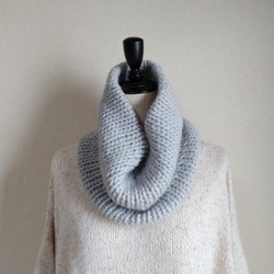 10%OFF】ブリオッシュ編みのバイカラーマフラー 茶白 マフラー しゅう