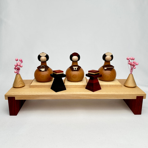 ひな段飾り 下段 三人官女セット（おひな飾りご購入済みの方向け