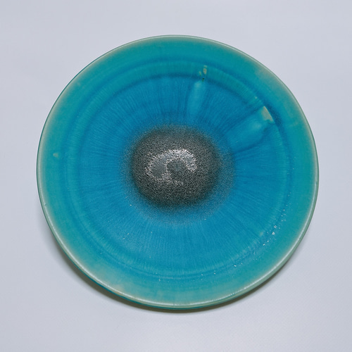 トルコブルーの皿 中 中皿 白藍窯 通販 18926792｜Creema(クリーマ)