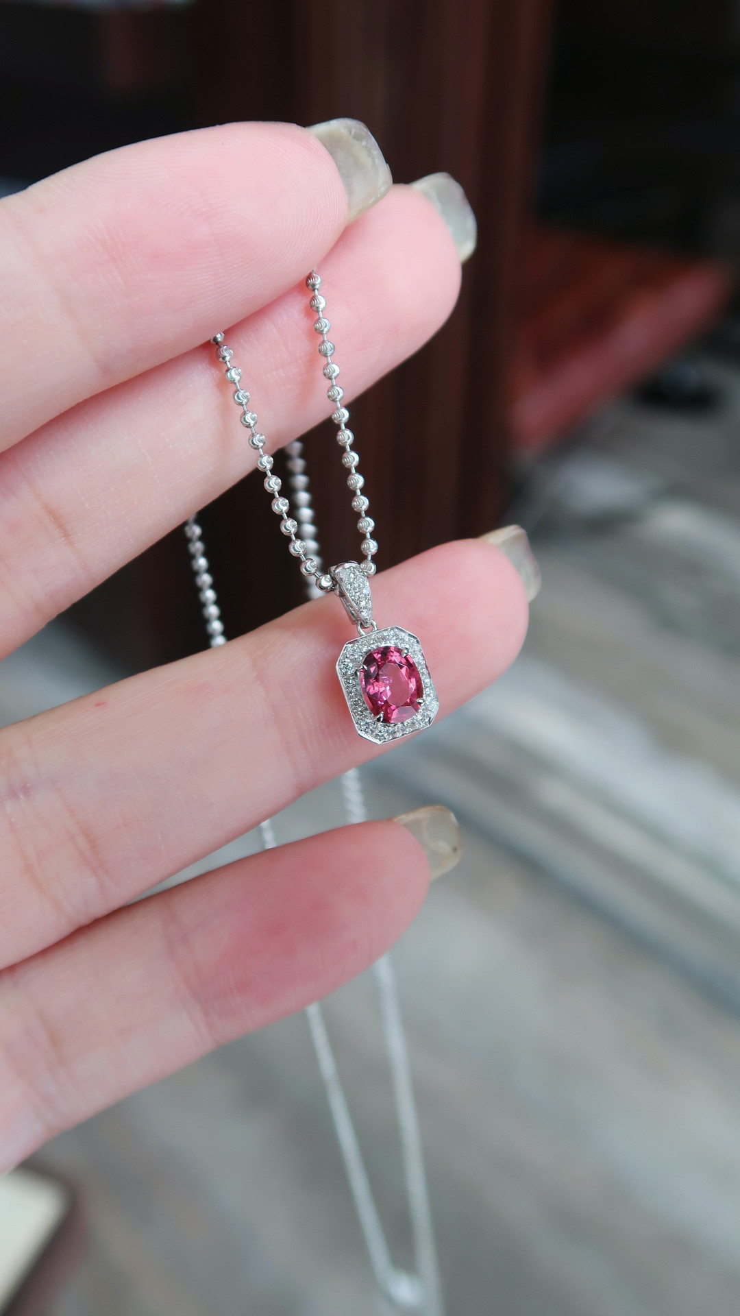 万能金具　トルマリンペンダントトップk18