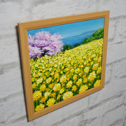 絵画 油絵 菜の花ボックス
