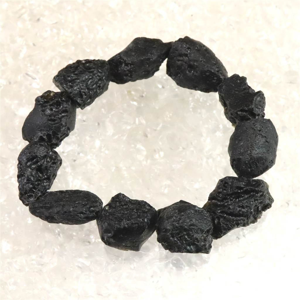 チベタンテクタイト 原石ブレスレット  37.0g  #67502