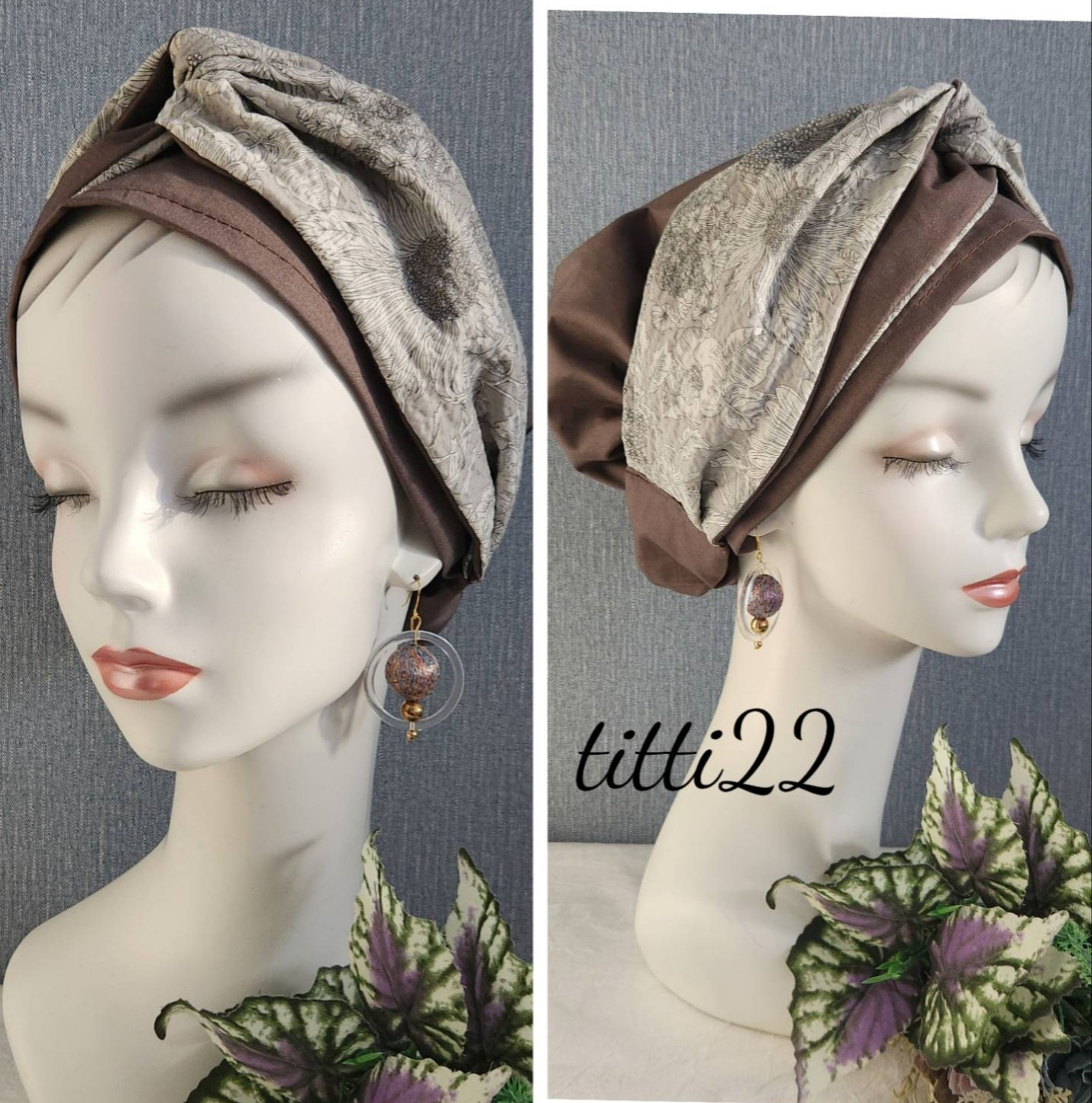 new  リバティ♡帽子にもなるヘアターバン