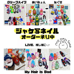 3Dネイル〕ジャケ写ネイルチップフルオーダー〖測定用ネイルチップ付き