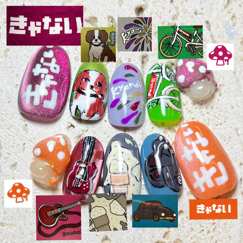 3Dネイル〕ジャケ写ネイルチップフルオーダー〖測定用ネイルチップ付き