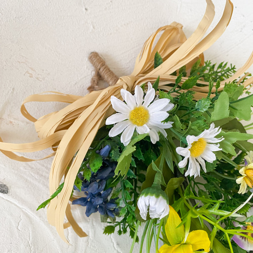 春のお花のガーランド アーティフィシャルフラワー 造花 壁飾り