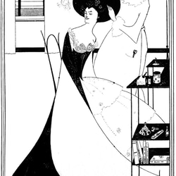 ドライ　Tシャツ　オーブリー・ヴィンセント・ビアズリー　7　名画　画家　イラスト　Beardsley　グッズ　アート 2枚目の画像