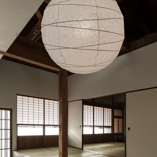 岐阜径40㎝丸和紙提灯灯具付照明ペンダント その他素材 けん 通販
