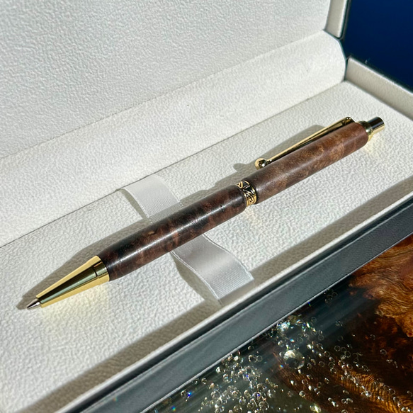 高級天然木クラロウォールナットの瘤木シャープペン CNZ1 ペン・筆記