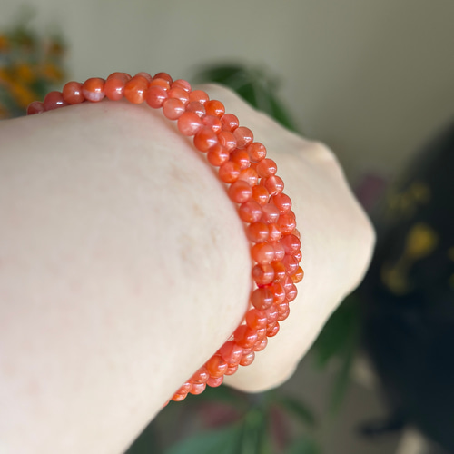 保山南紅氷紅（バオシャンナンホン・アイスレッド） のブレスレット