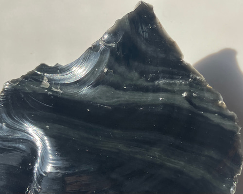 玲瓏 北海道産 黒曜石 原石 ① Japanese Obsidian 天然石 stonetatsuya