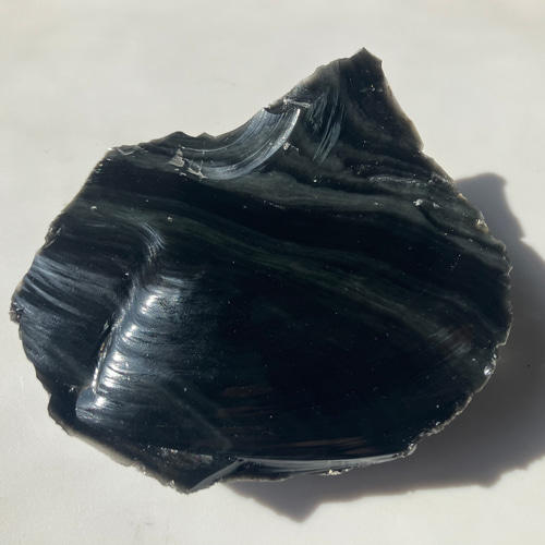 玲瓏 北海道産 黒曜石 原石 ① Japanese Obsidian 天然石 stonetatsuya