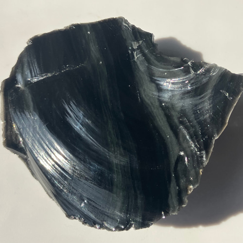 玲瓏 北海道産 黒曜石 原石 ① Japanese Obsidian 天然石 stonetatsuya