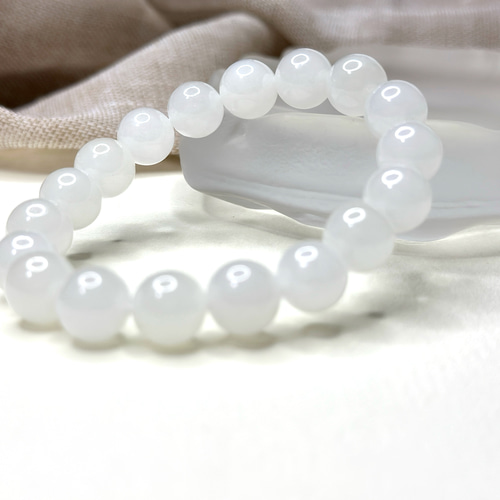 和田玉白玉 （ホータンぎょく） ネフライト ブレスレット