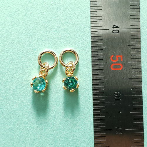 最上の品質な チャーム パライバトルマリン 人工宝石 4mm ラウンド アクセサリー