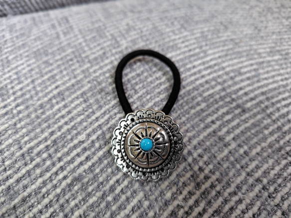 ヘアゴム No.232 ヘアゴム No.232 No.232❤ホワイトタイガーと少女❤ヘアゴム ブローチ