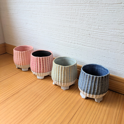 鉢カバー・小　素敵な陶器鉢　観葉植物ポット　ガーデニング　カラフルポット 1枚目の画像