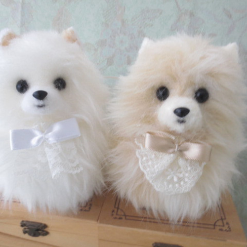 激レアアイスクリームポメラニアンパネル生地　ハンドメイド ポメラニアン mini クリーム ぬいぐるみ ゆめの 通販 18928905