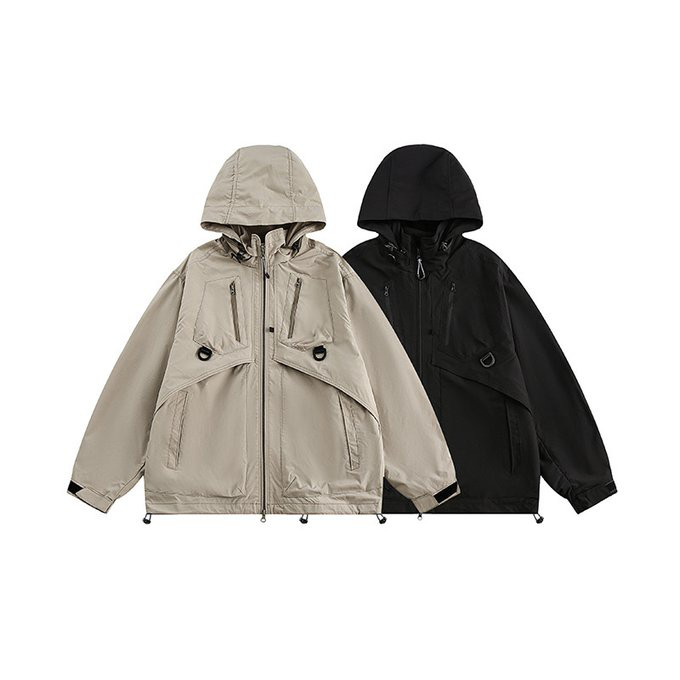 春 秋冬新作 メンズ フード付きジャケット 無地 男 おしゃれ アウトドア 屋外 トップス