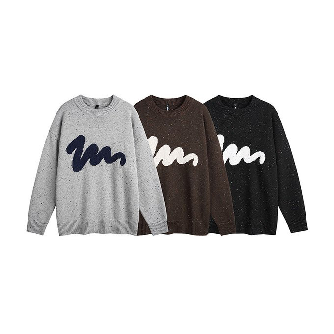 春 秋冬新作 クルーネックニットセーター メンズ 無地 男 おしゃれ 暖かいカップルセーター