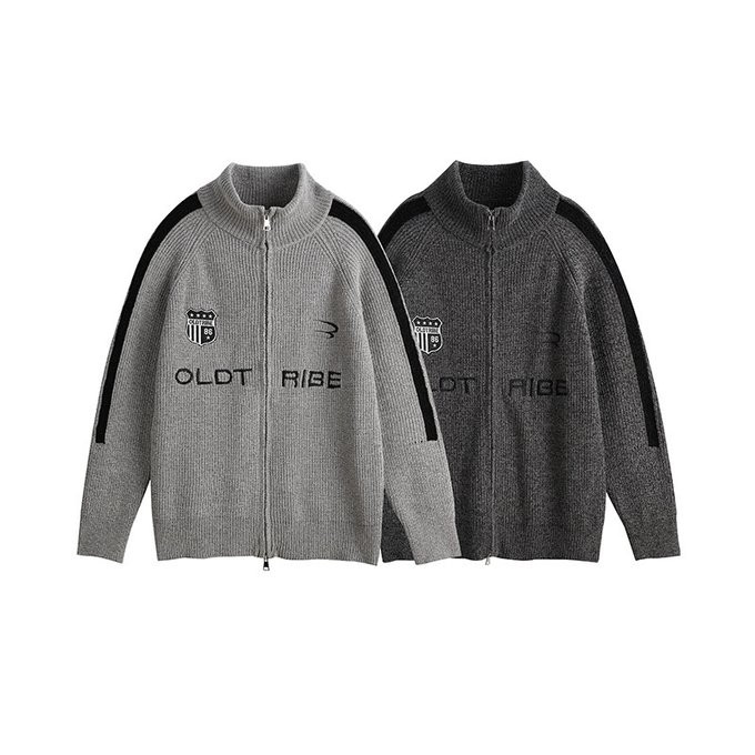 春 秋冬新作 スタンドカラーセータージャケット メンズ 無地 男 おしゃれ 暖かいカップルセーター