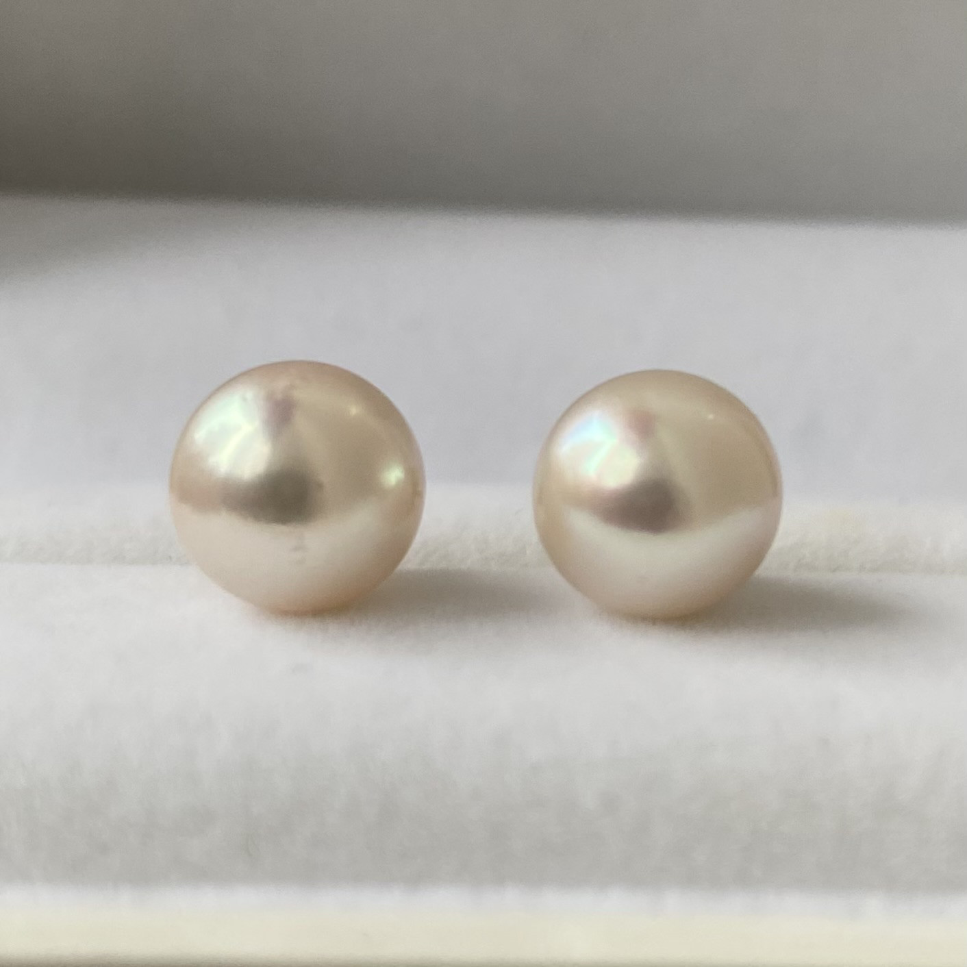 《14kgf》大粒 9㎜ あこや真珠の一粒ピアス/イヤリング