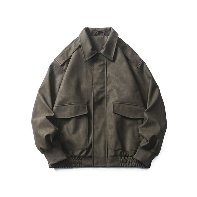 春秋冬新作 メンズ ラペルレザージャケット 無地 男 おしゃれ アウトドア 屋外 トップス