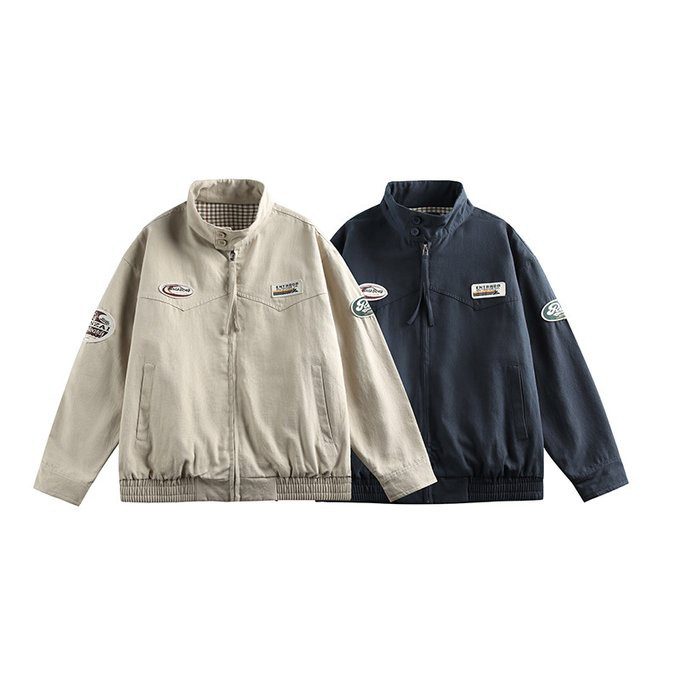 春秋冬新作 メンズ レタースタンドカラージャケット 無地 男 おしゃれ アウトドア カップルカジュアルジャケット