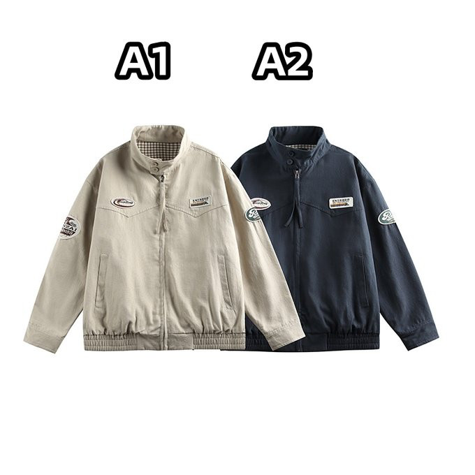 春秋冬新作 メンズ レタースタンドカラージャケット 無地 男 おしゃれ アウトドア カップルカジュアルジャケット