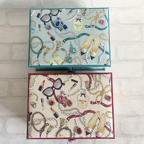 カルトナージュボックス（アクセサリーボックス・ソーイングボックス